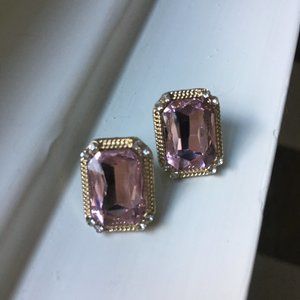 Faceted Pink Earrings